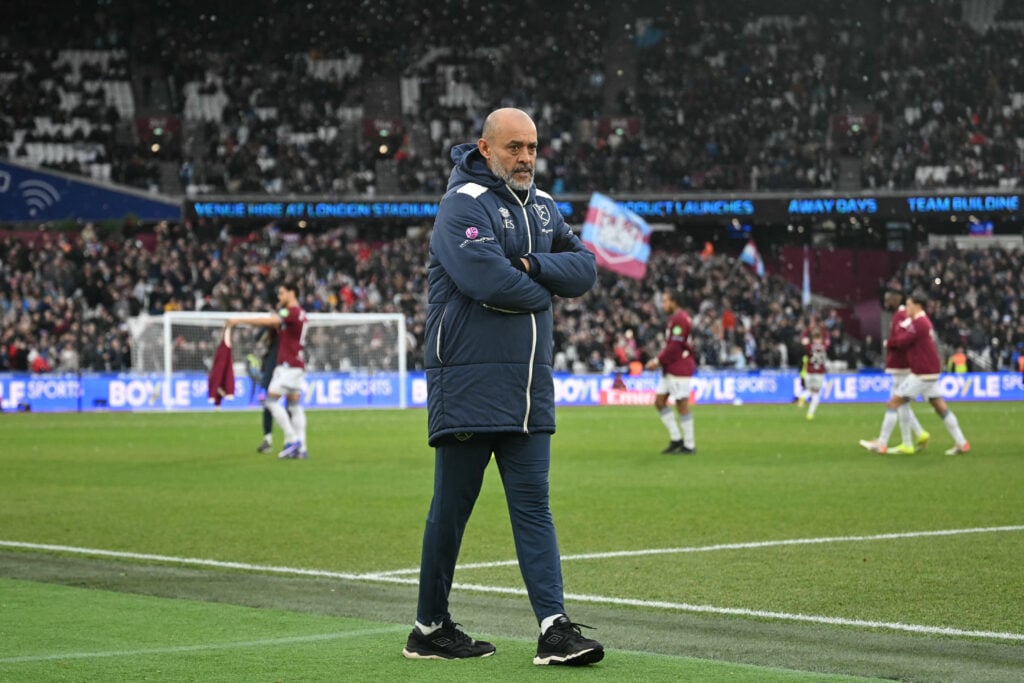 Nuno Espirito Santo during West Ham's FA Cup game against QPR.