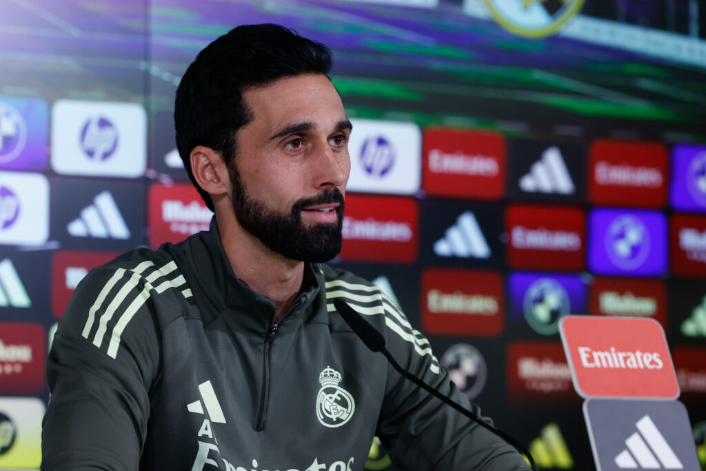 Alvaro Arbeloa Press Conference For Real Madrid - Copa Del Rey