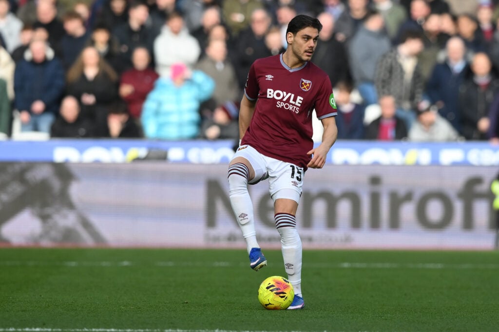 Konstantinos Mavropanos during West Ham United v Sunderland - Premier League