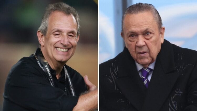 Flamengo president Luiz Eduardo Baptista and West Ham majority owner David Sullivan
