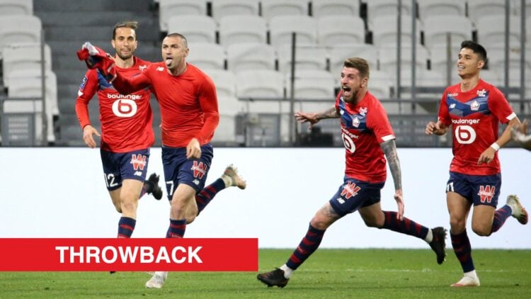 Image showing Burak Yilmaz celebrating a goal for Lille
