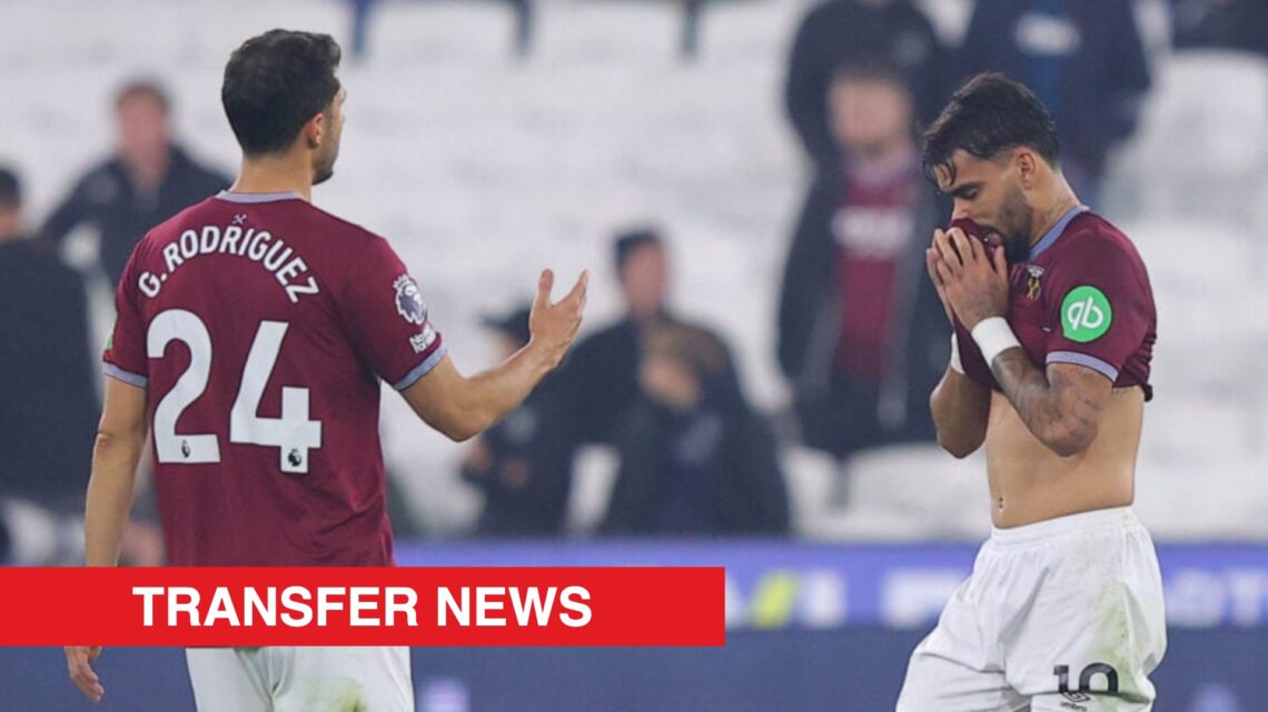 Image showing Guido Rodriguez and Lucas Paqueta of West Ham United