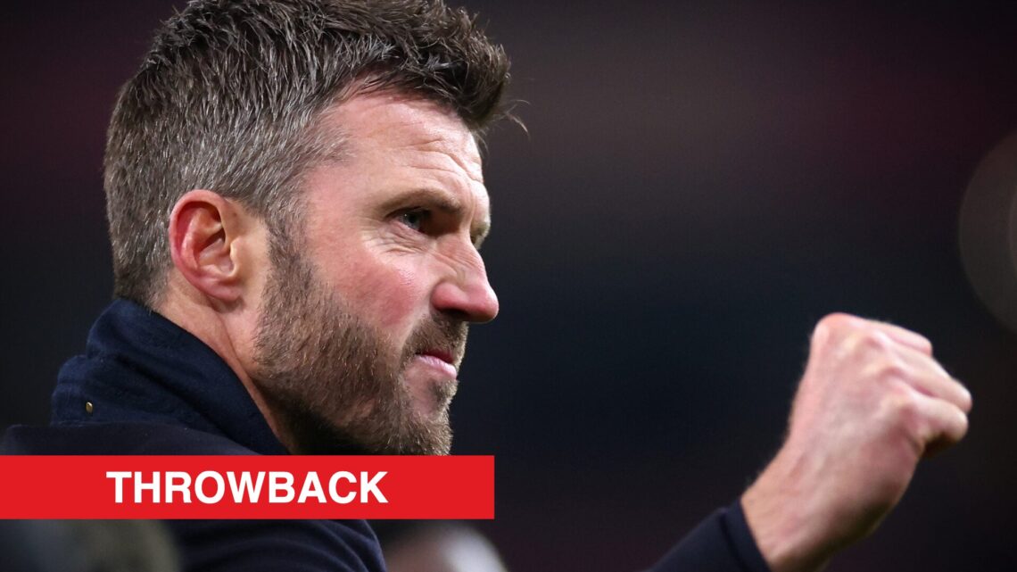 Image showing Michael Carrick celebrating after Arsenal v Manchester United