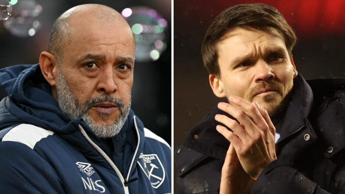 West Ham boss Nuno Espirito Santo and Rangers head coach Danny Rohl