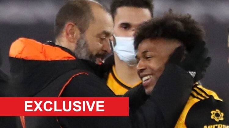 West Ham boss Nuno Espirito Santo and winger Adama Traore during their time together at Wolves