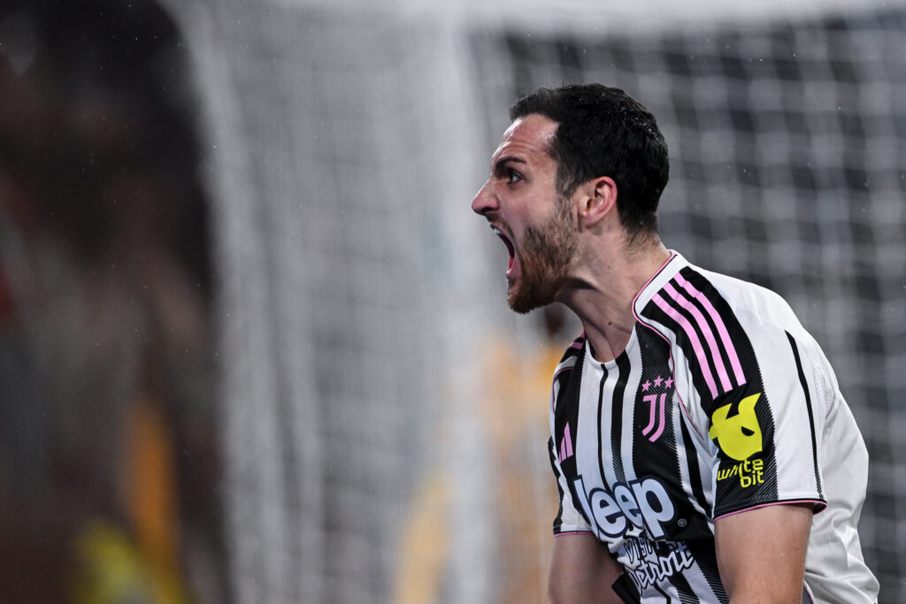 Federico Gatti celebrates during Juventus FC v Udinese Calcio - Serie A
