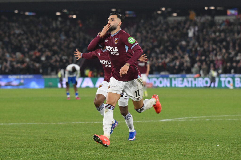 Taty Castellanos celebrates during West Ham United v Queens Park Rangers - Emirates FA Cup Third Round