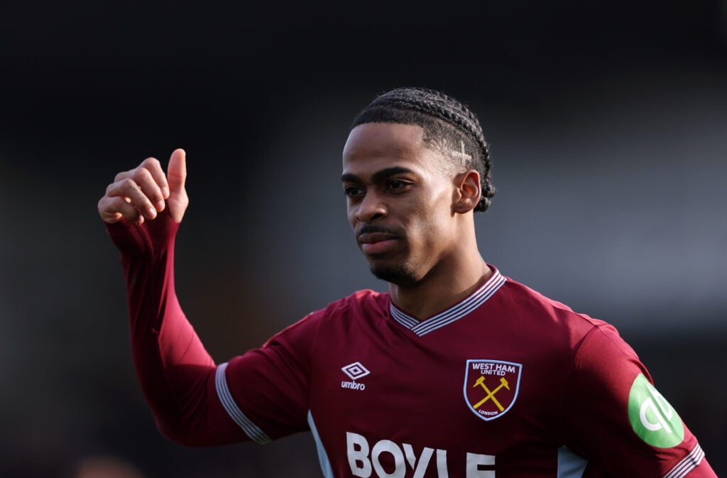 Crysencio Summerville during West Ham United's FA Cup against Burton.