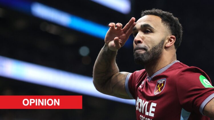 Image showing Callum Wilson celebrating against Tottenham Hotspur for West Ham United