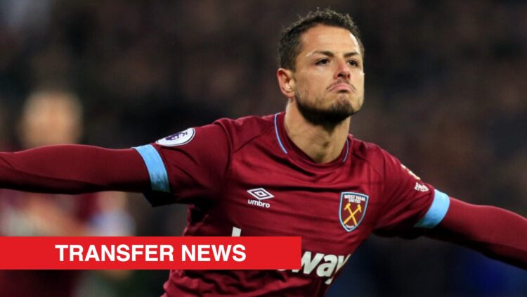 Image showing Javier Hernandez celebrating at West Ham United