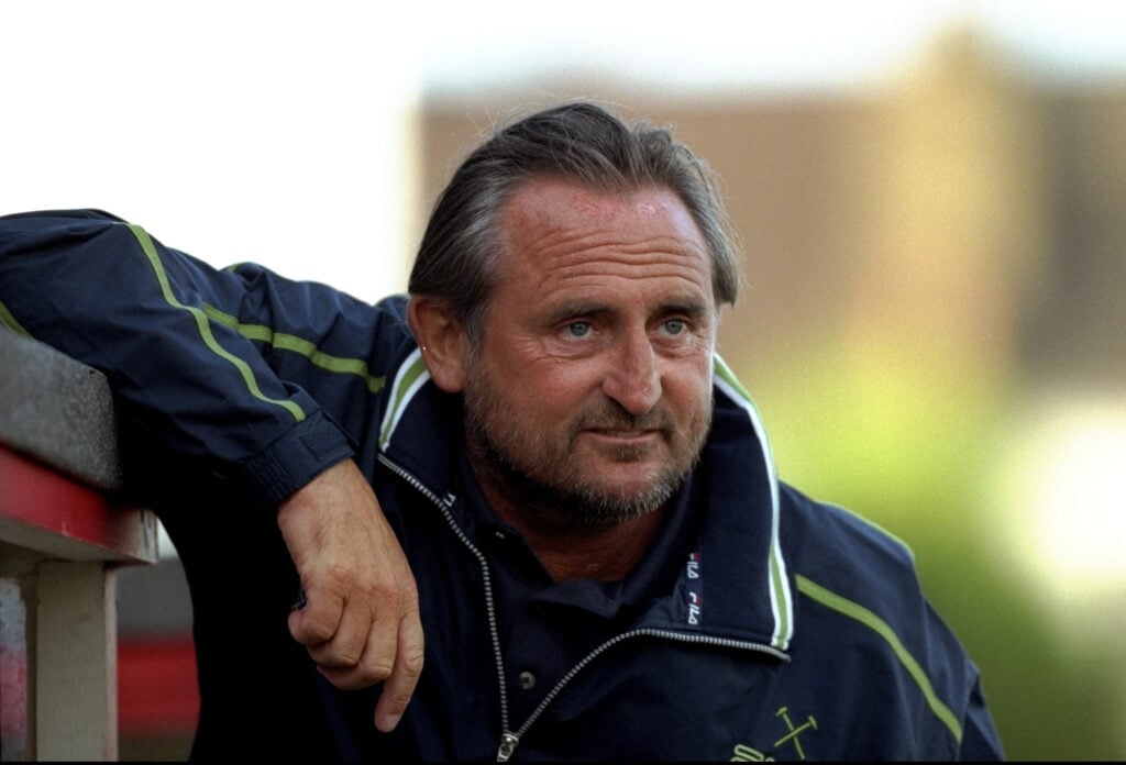 Frank Lampard Snr of West Ham United on the bench during the pre-season friendly match against Kingstoni