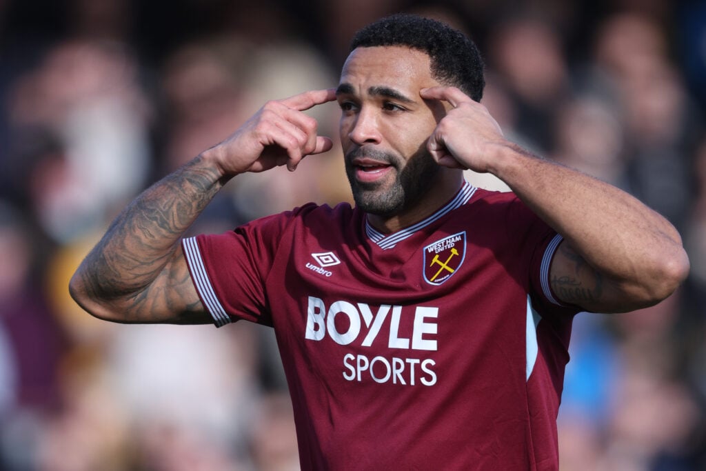 Callum Wilson reacts during West Ham's FA Cup game against Burton.