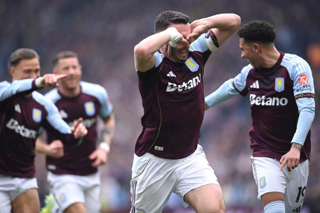 John McGinn celebrates during Aston Villa v West Ham United - Premier League