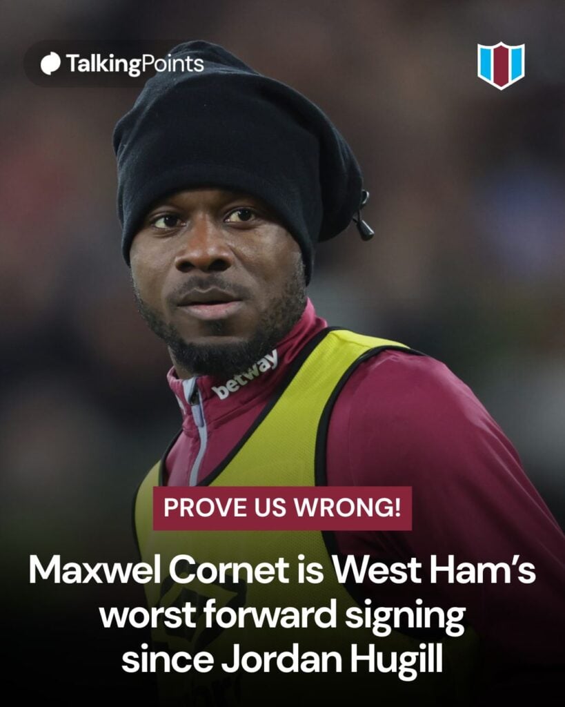 West Ham United's Maxwel Cornet during the Premier League match between West Ham United and AFC Bournemouth at London Stadium