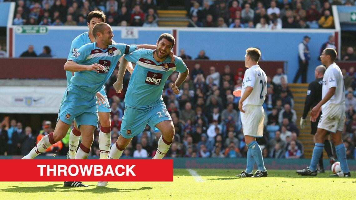 Image showing Diego Tristan of West Ham celebrating with Matthew Upson