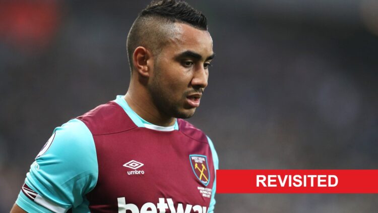 Dimitri Payet of West Ham United looks on during the Premier League match between West Ham United and Hull City