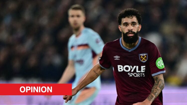 Image showing Pablo Felipe playing for West Ham United against Brentford in the FA Cup
