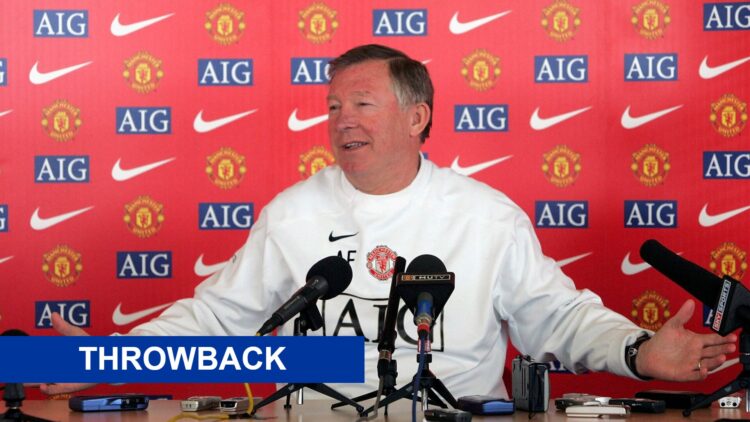 Sir Alex Ferguson speaks at press conference
