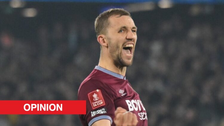 Image showing Tomas Soucek celebrating at West Ham United