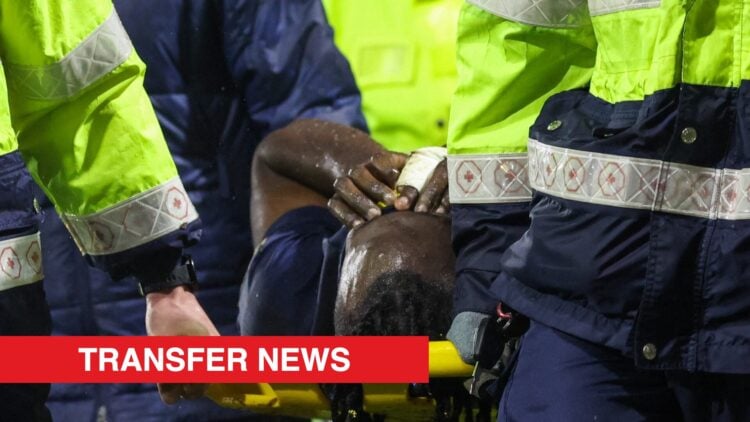 Image showing Union's Promise David leaving the pitch after being injured