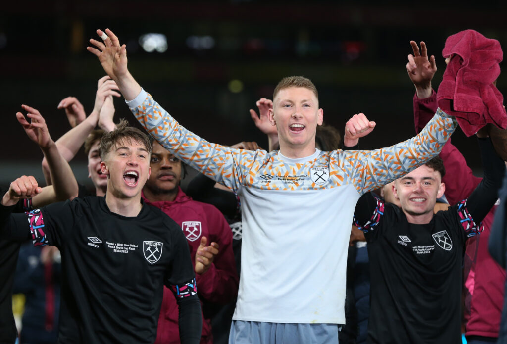 Mason Terry after Arsenal U18 v West Ham United U18 - FA Youth Cup Final