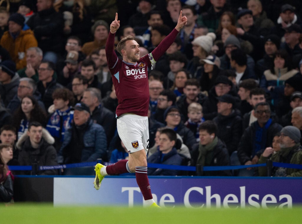 Jarrod Bowen during Chelsea v West Ham United - Premier League