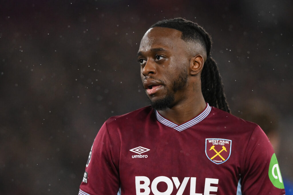 Aaron Wan-Bissaka during West Ham's Premier League match against Brentford.