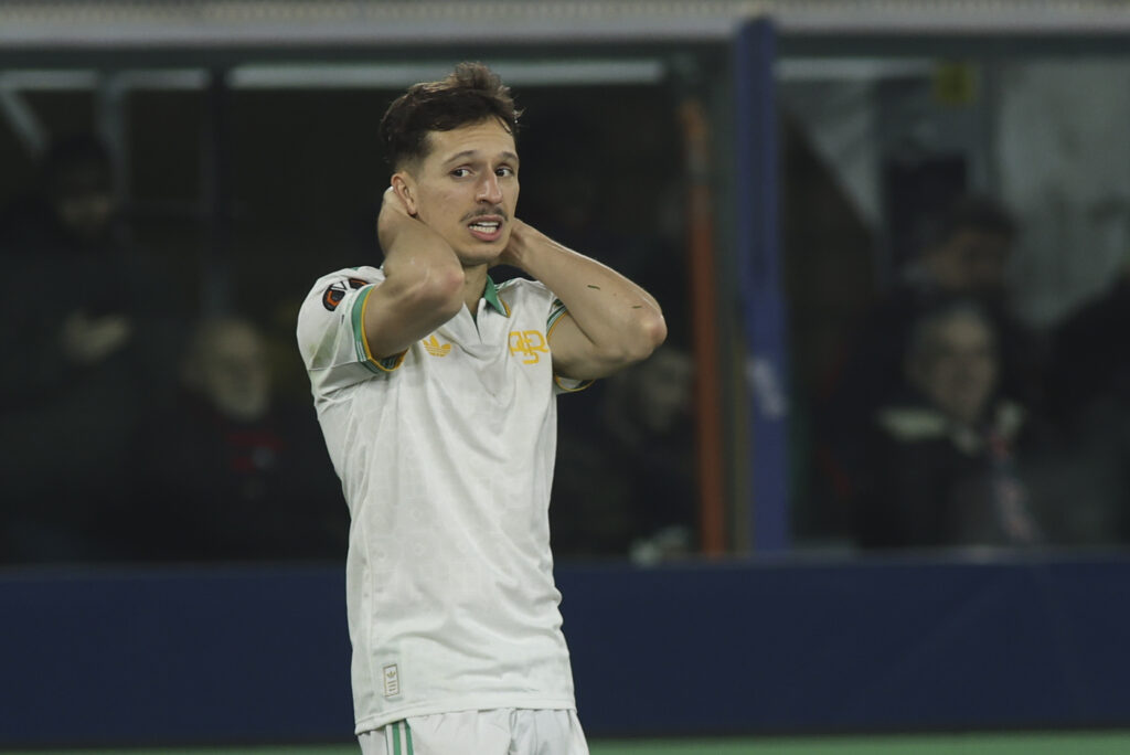 Bryan Zaragoza during Bologna FC 1909 v AS Roma - UEFA Europa League 2025/26 Round of 16 First Leg