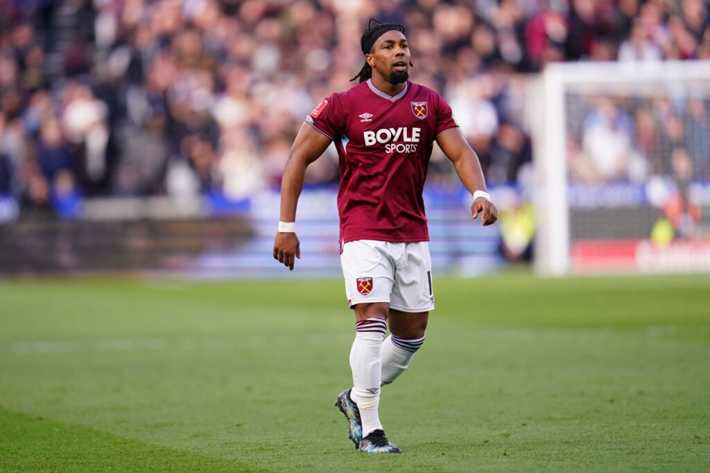 Adama Traore during West Ham United's FA Cup quarter-final against Leeds.