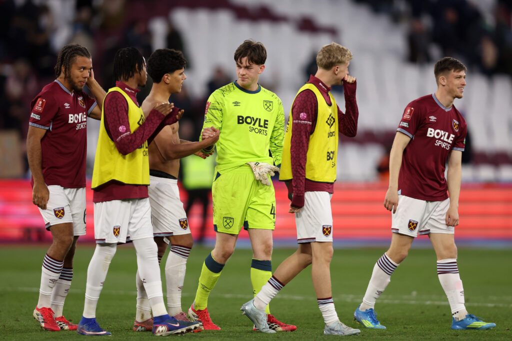 Finlay Herrick during West Ham United v Leeds United - Emirates FA Cup Quarter Final
