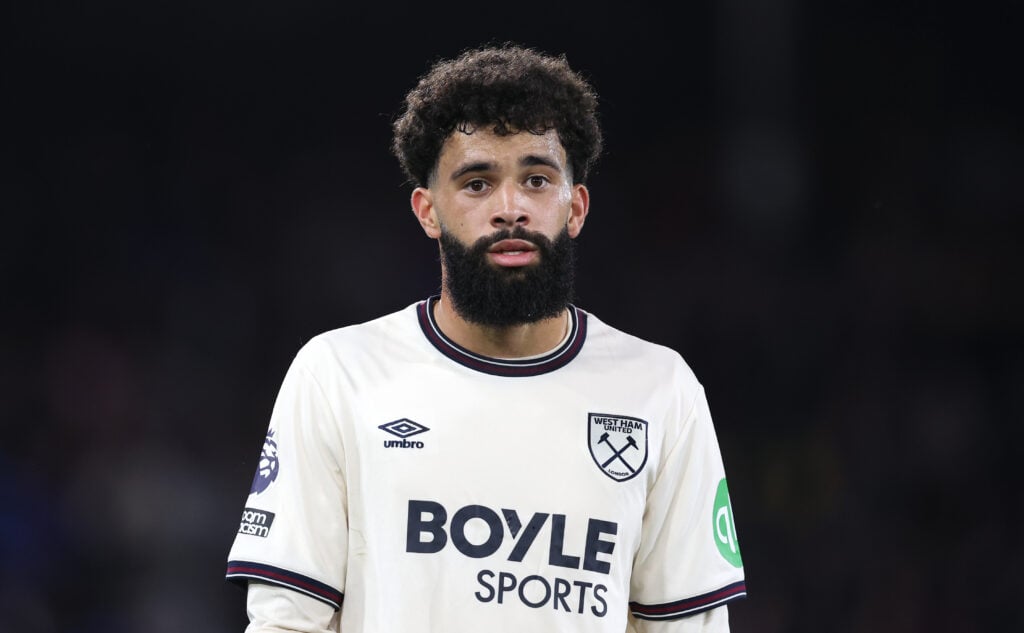 West Ham forward Pablo looks dejected