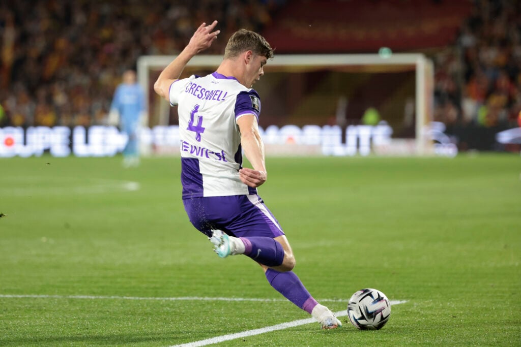 Charlie Cresswell of Toulouse - RC Lens v Toulouse FC - Ligue 1 McDonald's