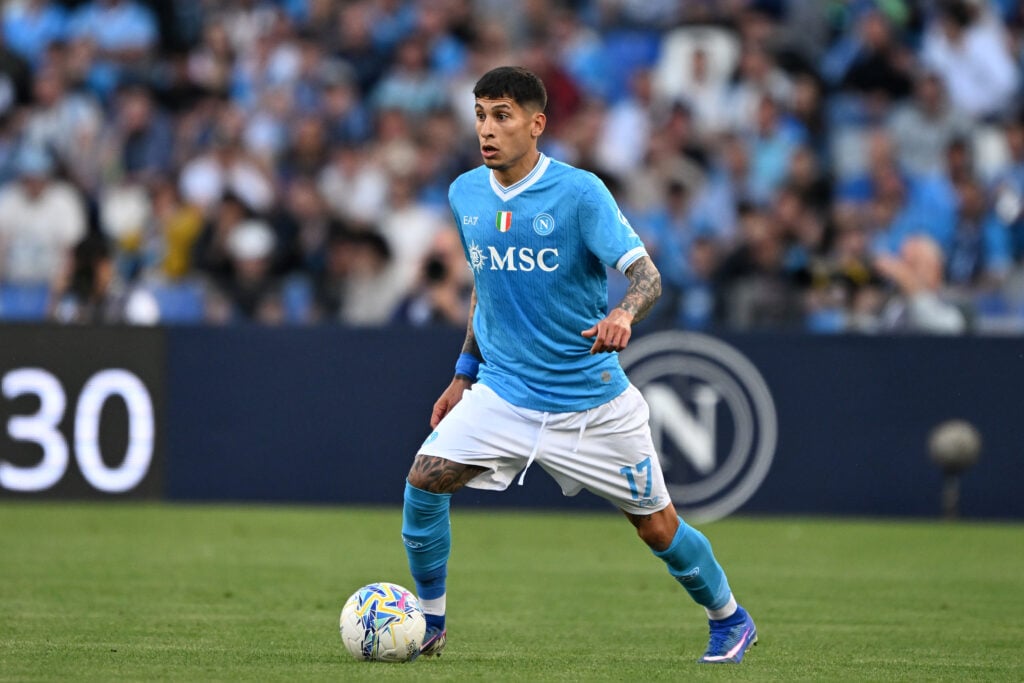 Mathias Olivera of SSC Napoli during the Serie A match between SSC Napoli and SS Lazio at Stadio Diego Armando Maradona