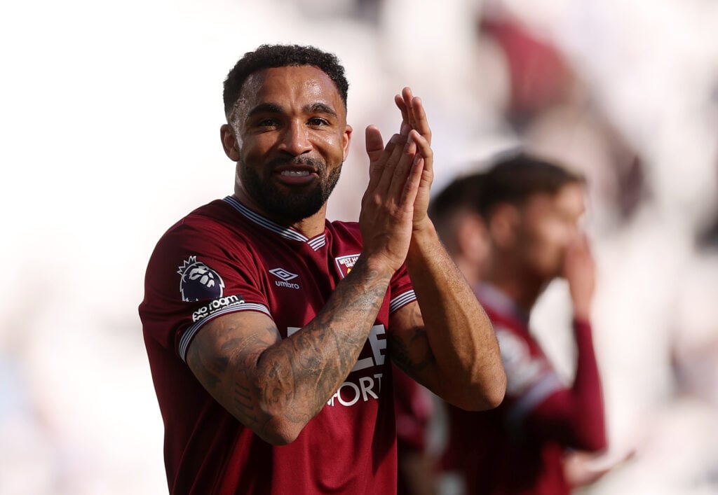 Callum Wilson celebrates after West Ham beat Everton,