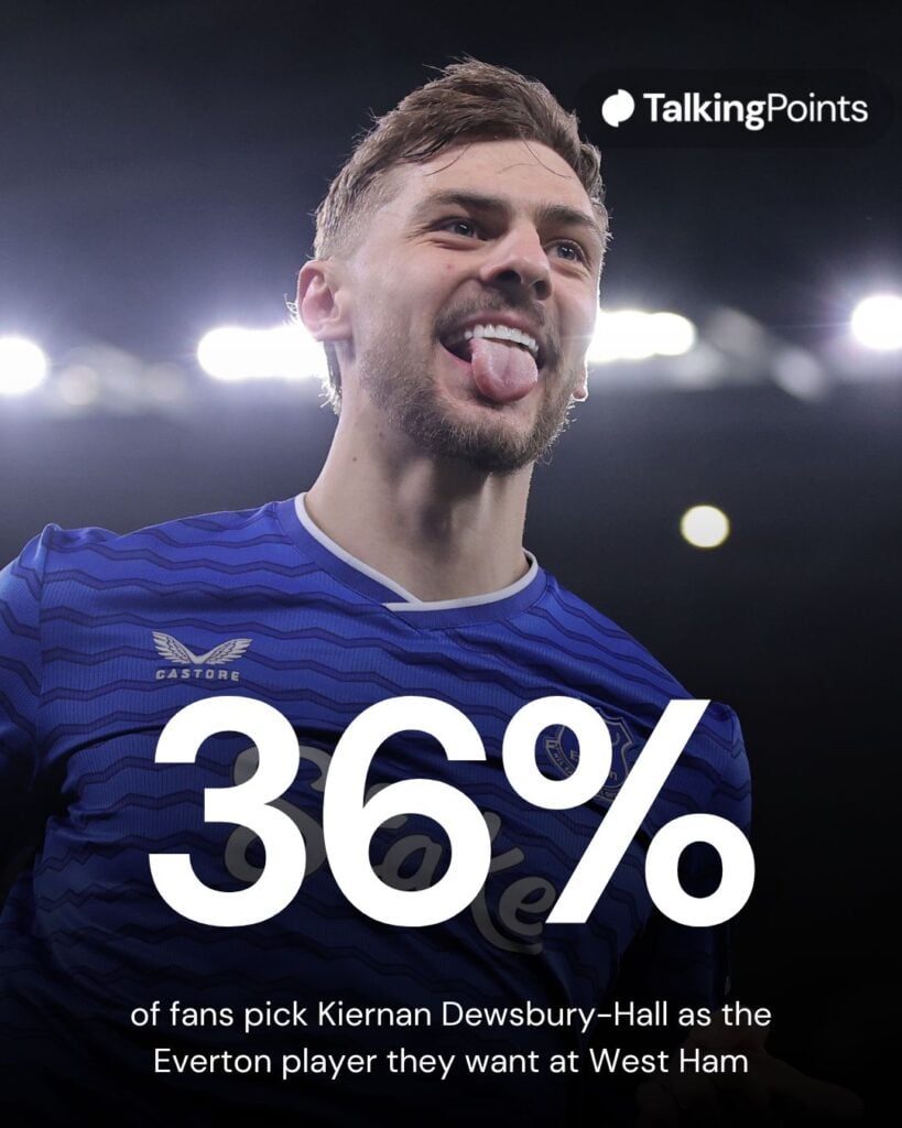 Kiernan Dewsbury-Hall of Everton celebrates after scoring their side's second goal during the Premier League match between Everton and Burnley at Hill Dickinson Stadium on March 03, 2026 in Liverpool, England.