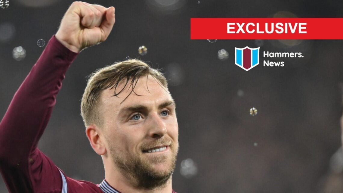 West Ham captain Jarrod Bowen punches the air in celebration