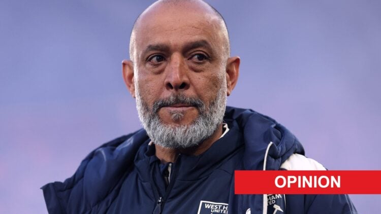 Nuno Espirito Santo, Manager of West Ham United, looks on during the Premier League match between Crystal Palace and West Ham United at Selhurst Pa...