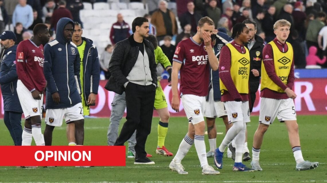 Image showing West Ham United players after losing to Leeds
