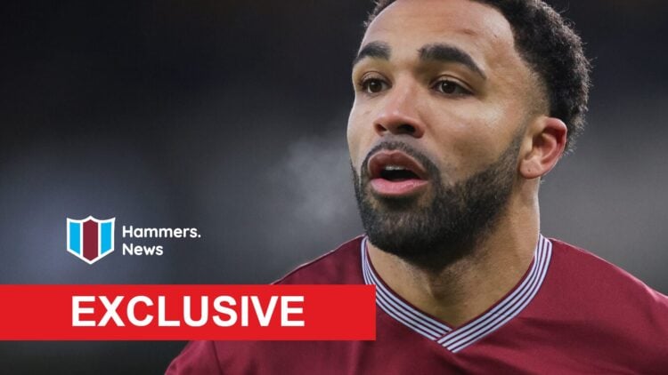 West Ham striker Callum Wilson in action