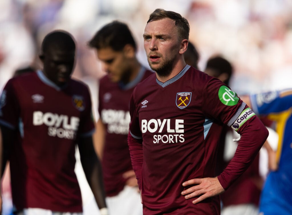 Jarrod Bowen reacts after West Ham United v Leeds United - Premier League
