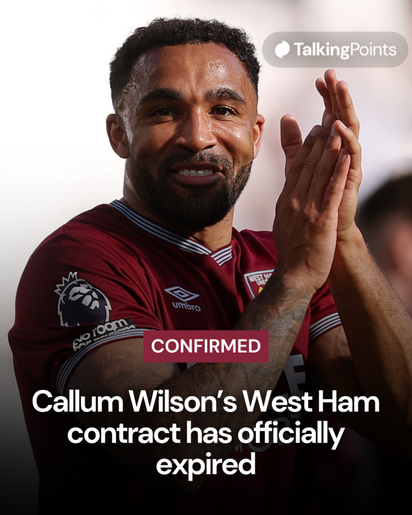 Callum Wilson of West Ham United acknowledges the fans after the Premier League match between West Ham United and Everton at London Stadium on April 25, 2026 in London, England.