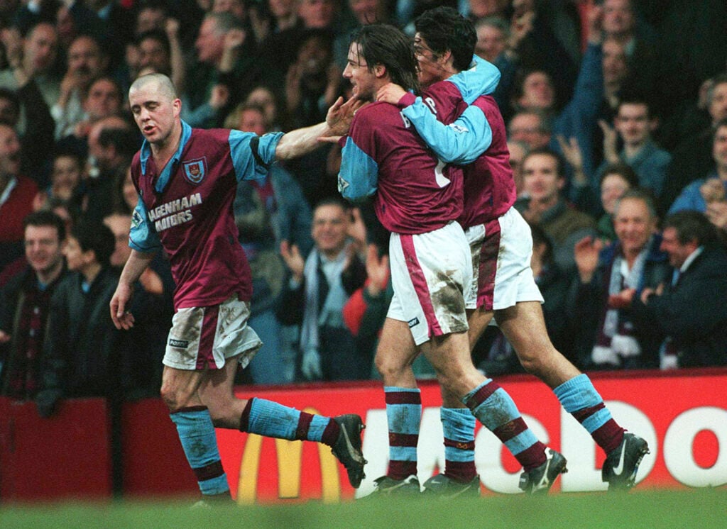 Julian Dicks, Ian Bishop and Dani - Manchester City V West Ham United, Premier League