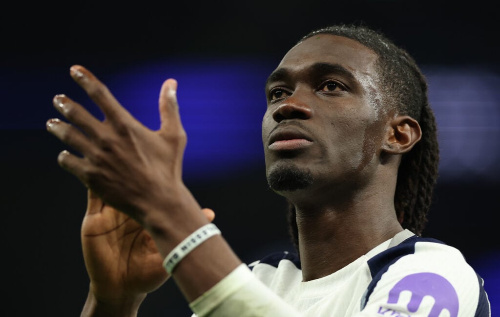 Yves Bissouma applauds Tottenham fans after losing to West Ham