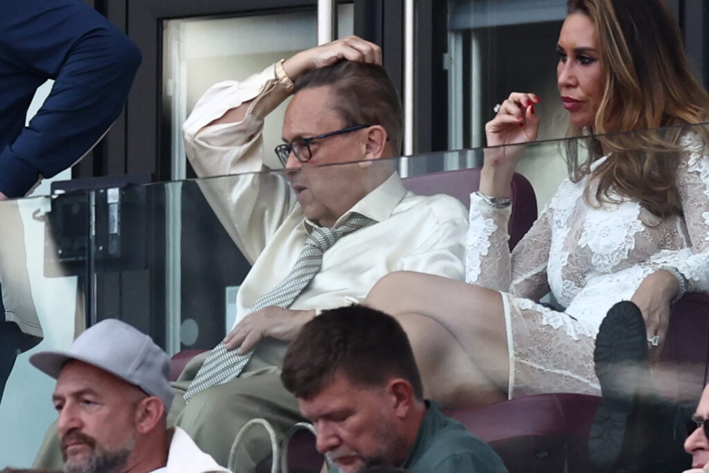 David Sullivan looks on at the London Stadium