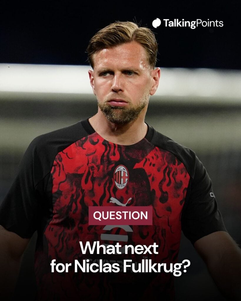 Niclas Fullkrug of AC Milan during the warm up ahead of the Serie A match between SSC Napoli and AC Milan at Diego Maradona on April 6, 2026 in Napoli, Italy.