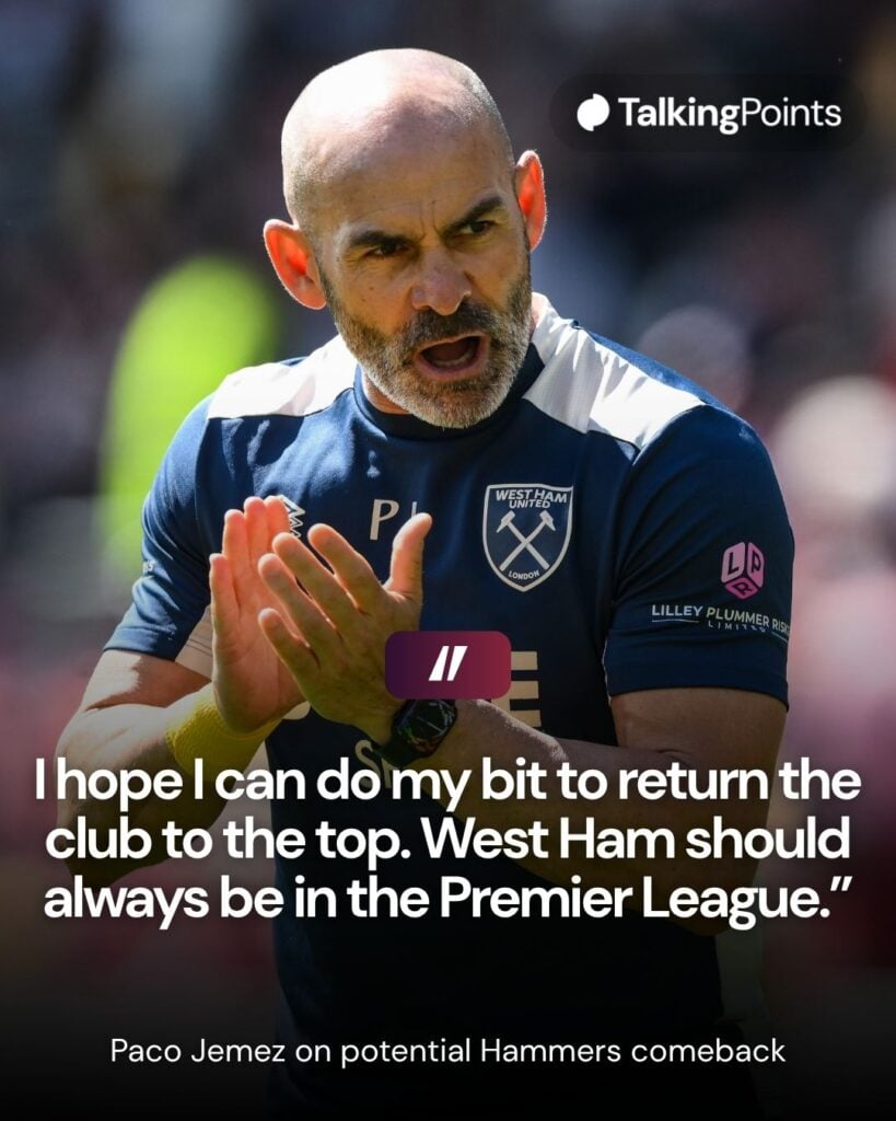 Paco Jemez, Assistant Manager of West Ham United, during the warm-up at the Premier League match between Brentford and West Ham United at the Gtech Community Stadium in Brentford, on May 2, 2026.