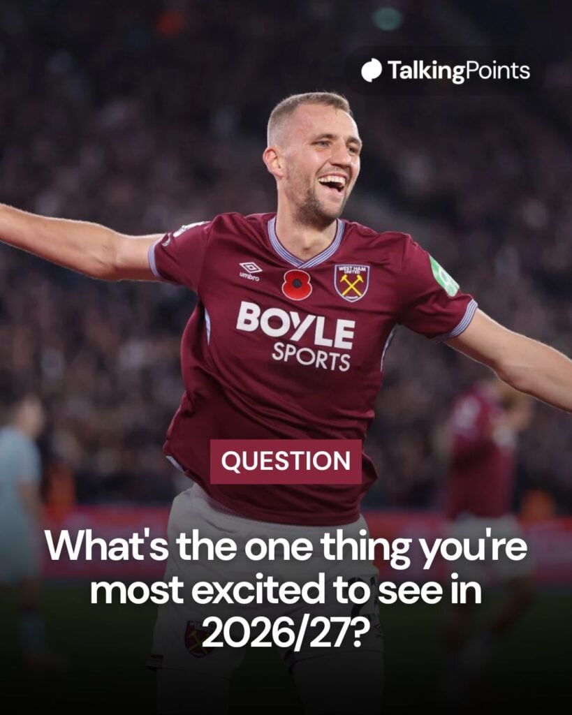 West Ham United's Tomas Soucek celebrates scoring his side's second goal during the Premier League match between West Ham United and Burnley