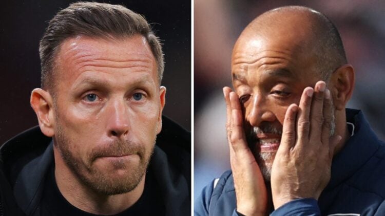 Former West Ham striker Craig Bellamy and Hammers boss Nuno Espirito Santo