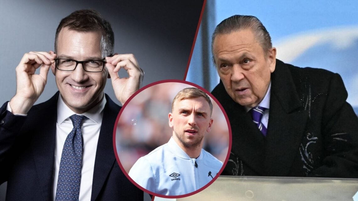 West Ham co-owner Daniel Kretinsky and departed Hammers chief David Sullivan. Inset, captain Jarrod Bowen
