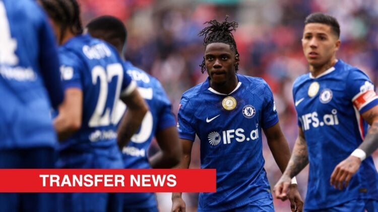 Image showing Romeo Lavia of Chelsea during the Emirates FA Cup Semi Final